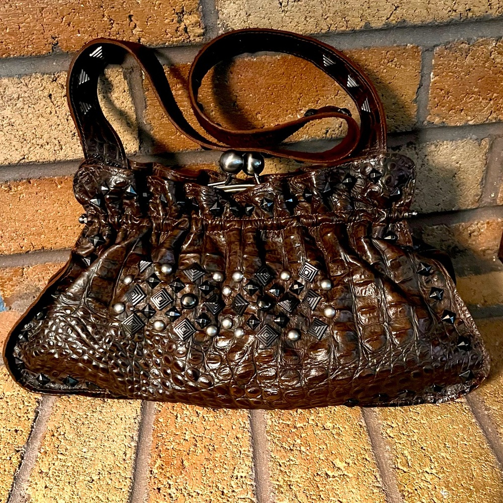 Arohoe croc vintage shoulder bag